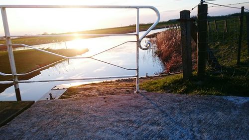 Scenic view of water against sky