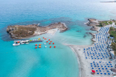 Cyprus - nissi beach in ayia napa - high angle view of sea against sky