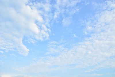 Low angle view of clouds in sky