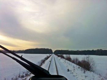 Scenic view of snow covered landscape