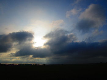 Scenic view of dramatic sky during sunset