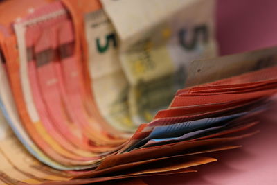 High angle view of multi colored pencils on table