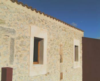 Low angle view of building against clear sky