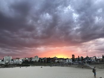 Panoramic view of storm against sky