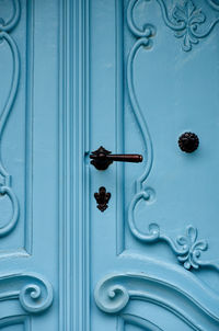 Close-up of closed door