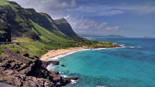 Scenic view of sea against sky