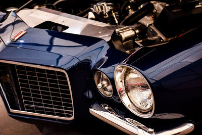 Close-up of vintage car