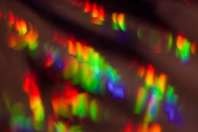 Defocused image of illuminated lights