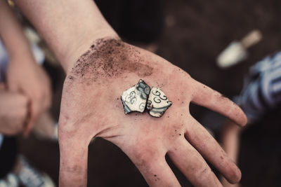 Cropped image of man with text