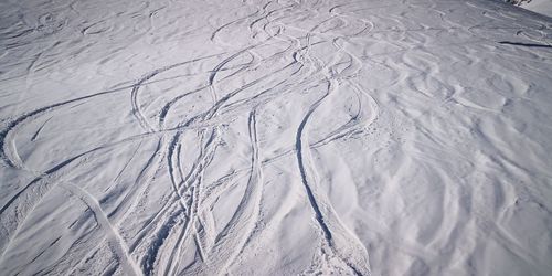 Full frame shot of snow covered field