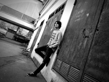 Man sitting outdoors