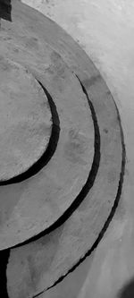 High angle view of land against sky