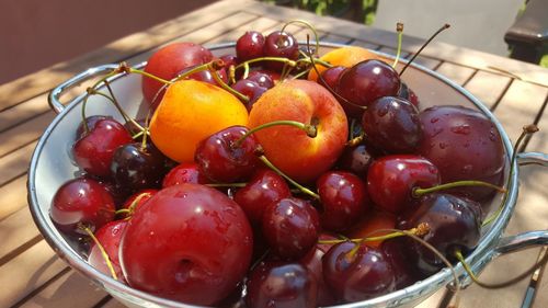 Close-up of fruits in bowl