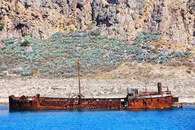 Old boat in crete