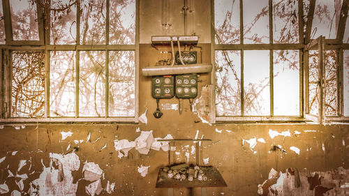 Interior of abandoned building