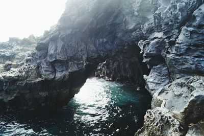 Rocks in sea
