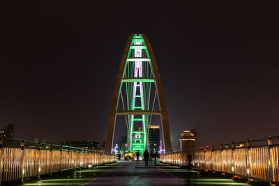 Illuminated city at night