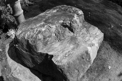 High angle view of rock formations