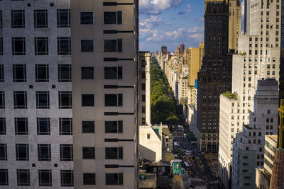 Exterior of modern buildings in city