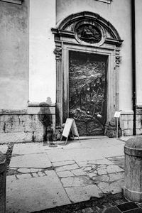 Old door of abandoned building