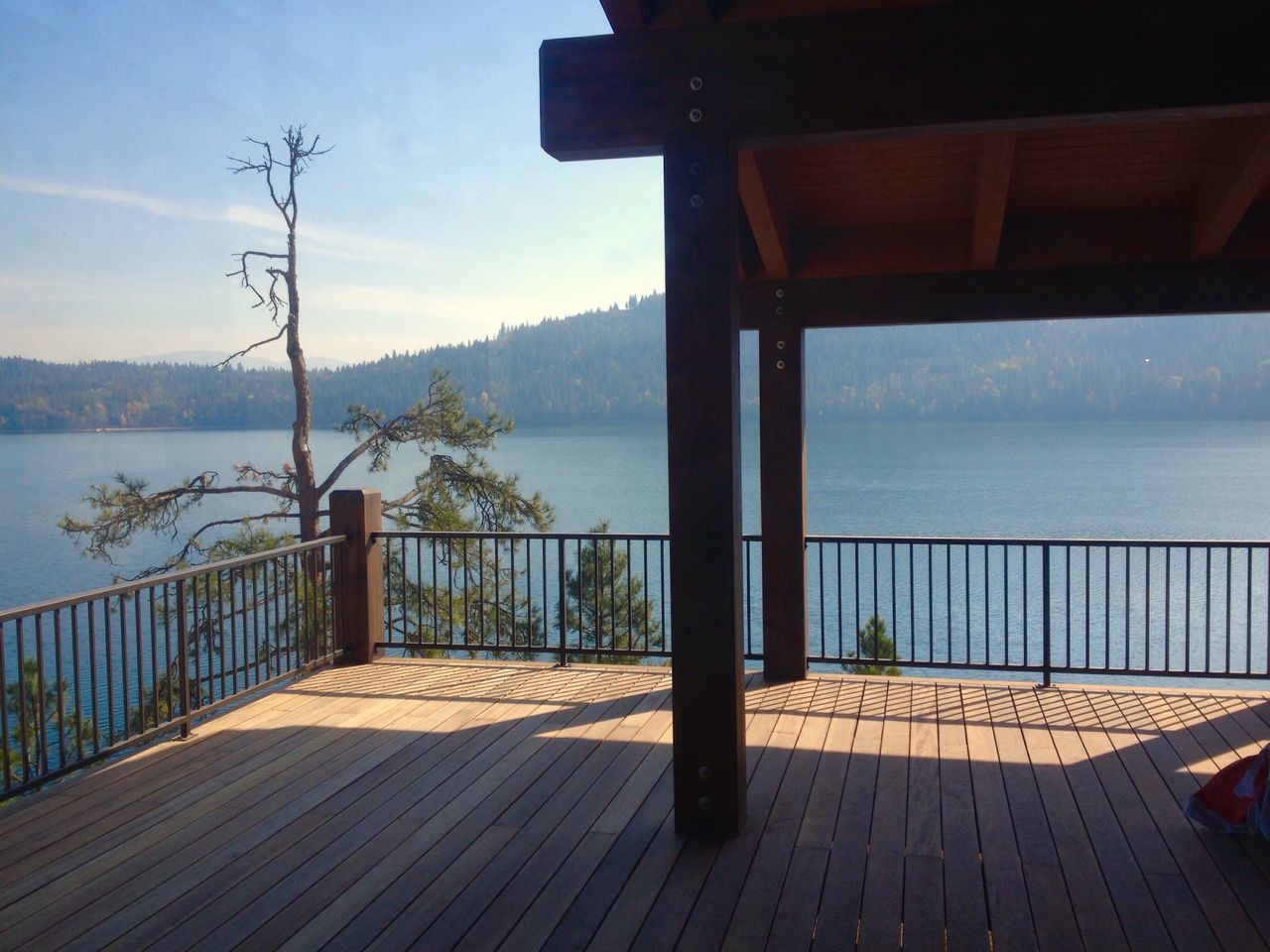 SCENIC VIEW OF LAKE AND MOUNTAINS