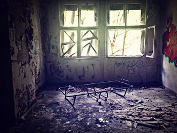 Interior of abandoned house