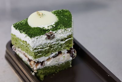 Close-up of ice cream in plate