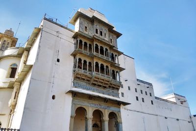 Low angle view of historic building against sky