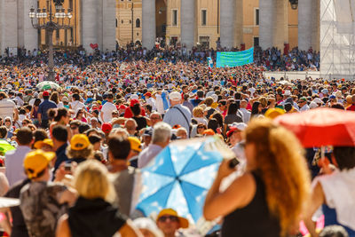 Crowd in city