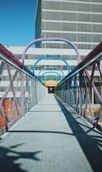 Elevated walkway in city