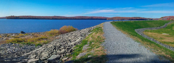 Country road along landscape