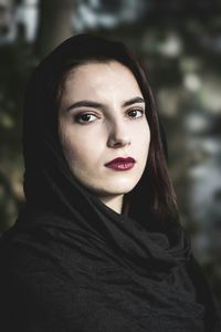 Close-up portrait of a beautiful young woman