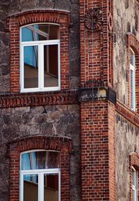 Low angle view of window on building