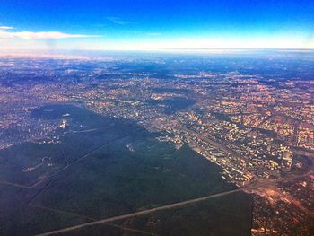 Aerial view of landscape against sky