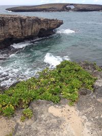 Rocks in sea