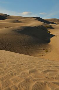 Idyllic shot of sand dunes in desert