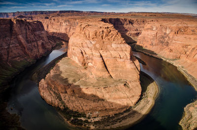 Scenic view of rock formation against sky