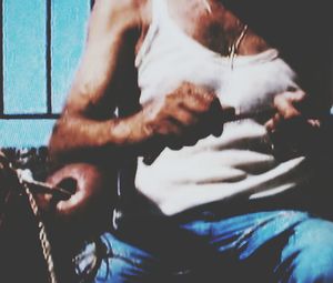 Close-up of woman in bikini