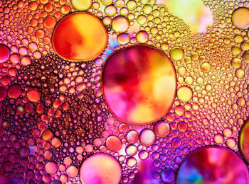 Full frame shot of bubbles in water