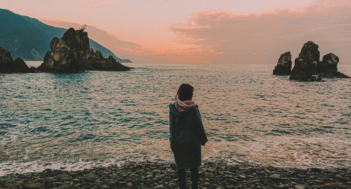 Woman looking at sea