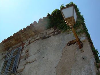 Low angle view of old built structure