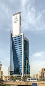 Low angle view of modern building against sky