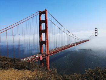 Golden gate bridge against sky