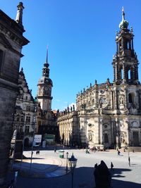 View of church against blue sky