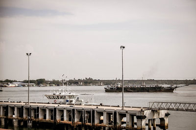 Boats at harbor