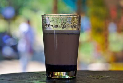 Close-up of drink on table