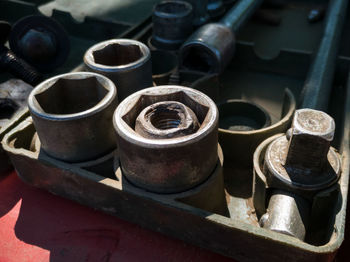 Tool box with ratchet tool for mechanic repair