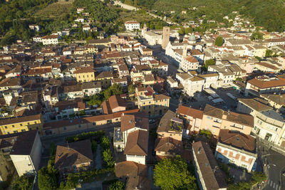 High angle view of townscape