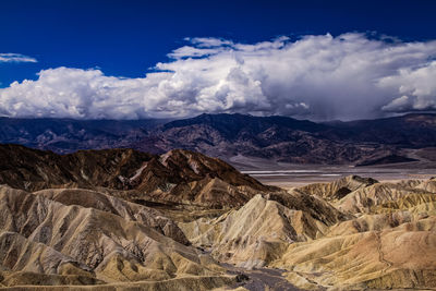 Scenic view of dramatic landscape against sky