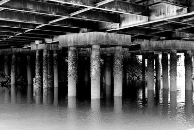 Low angle view of bridge over river